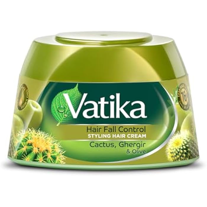 Vatika Naturals Hair Fall Control Hair Styling Cream (65mL) | Natural Extracts of Cactus, Ghergir and Olive | Nourishing Vatika Oils - Image 1
